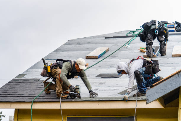 Professional Storm Damage Roof Repair technician working in Chatham, NY